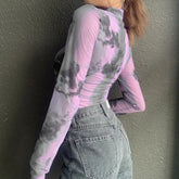 Mesh See Through Turtleneck Crop Top